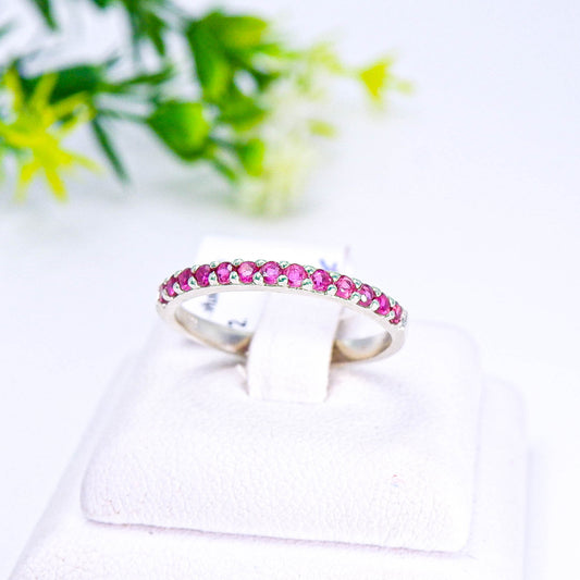 แหวนเงินแท้ 925 ฝังพลอย ทับทิมไทย (Siam Ruby)