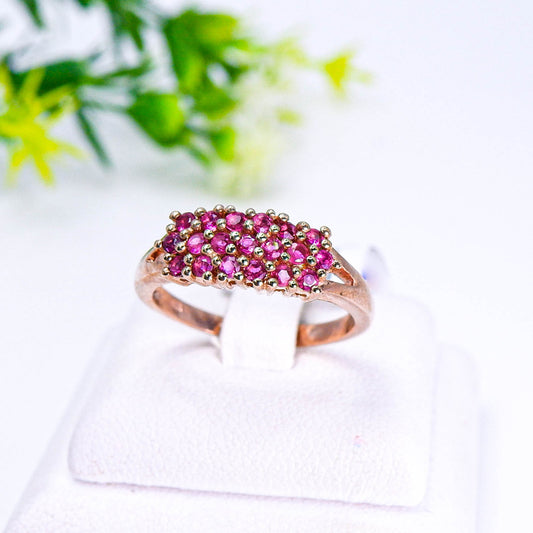 แหวนเงินแท้ 925 ฝังพลอย ทับทิมไทย (Siam Ruby)