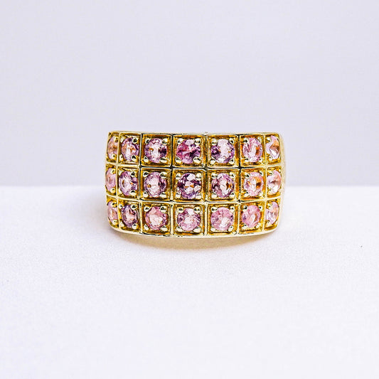 แหวนเงินแท้ 925 ฝังพลอย พิงค์แซฟไฟร์ (Pink Sapphire)