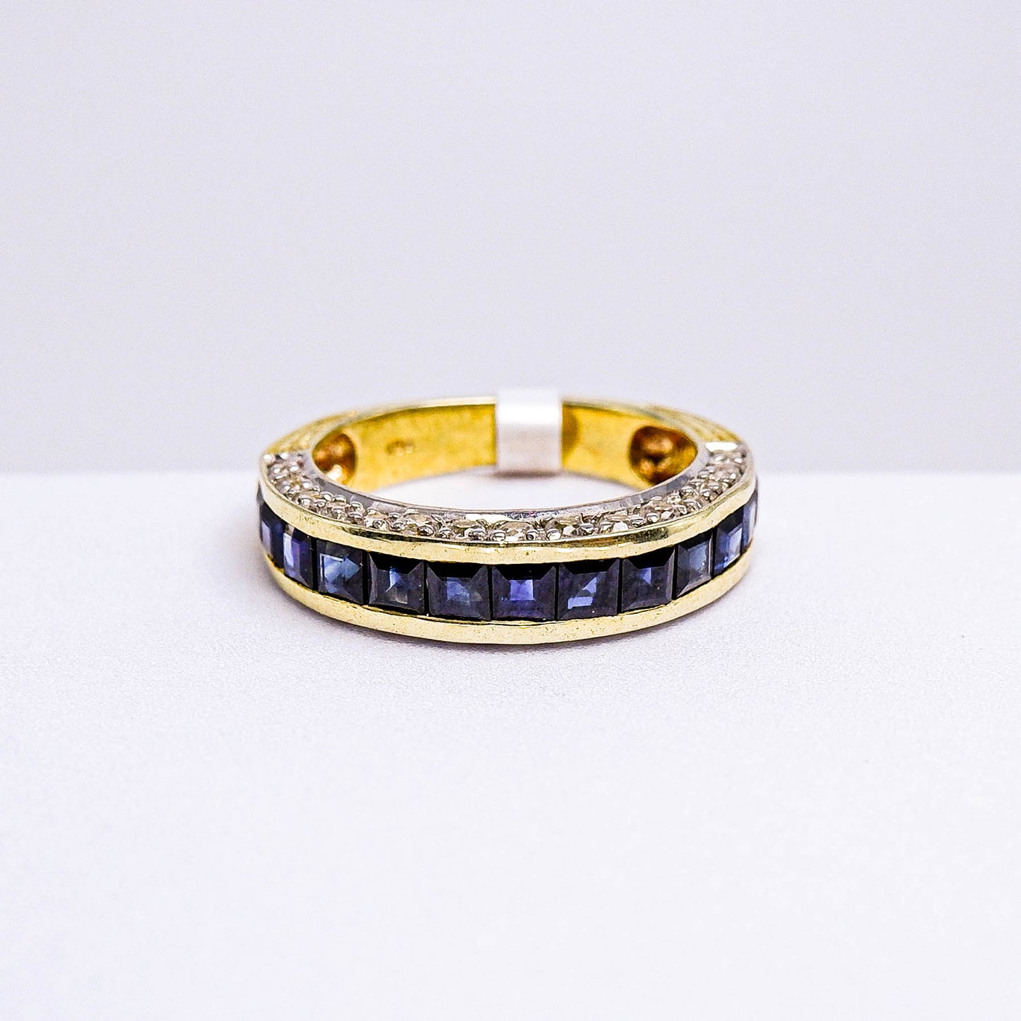 แหวนเงินแท้ 925 ฝังพลอย ไพลิน (Blue Sapphire) + เซอร์คอน (Zircon)