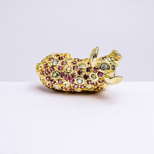 แหวนเงินแท้ 925 ฝังพลอย โรโดไลท์(Rhodolite)+บลูโทพาส(Blue Topaz)+ ซิทริน(Citrine)+เพอริดอท(Peridot)+แซฟไฟร์(Sapphire)