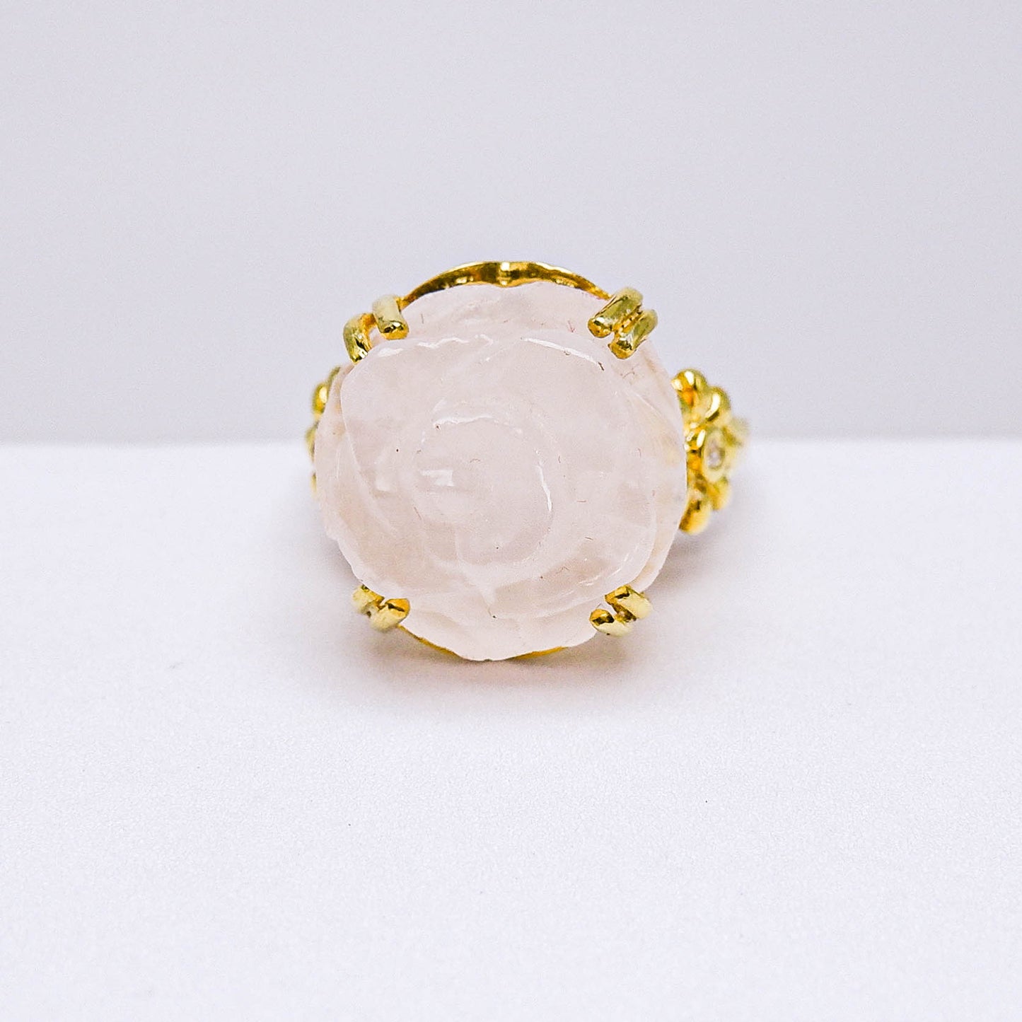 แหวนเงินแท้ 925 ฝังพลอย ควอตซ์ (Quartz) + เซอร์คอน (Zircon)