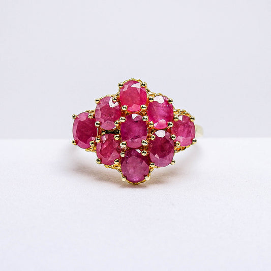 แหวนเงินแท้ 925 ฝังพลอย ทับทิมมาดา (Madagascar Ruby)