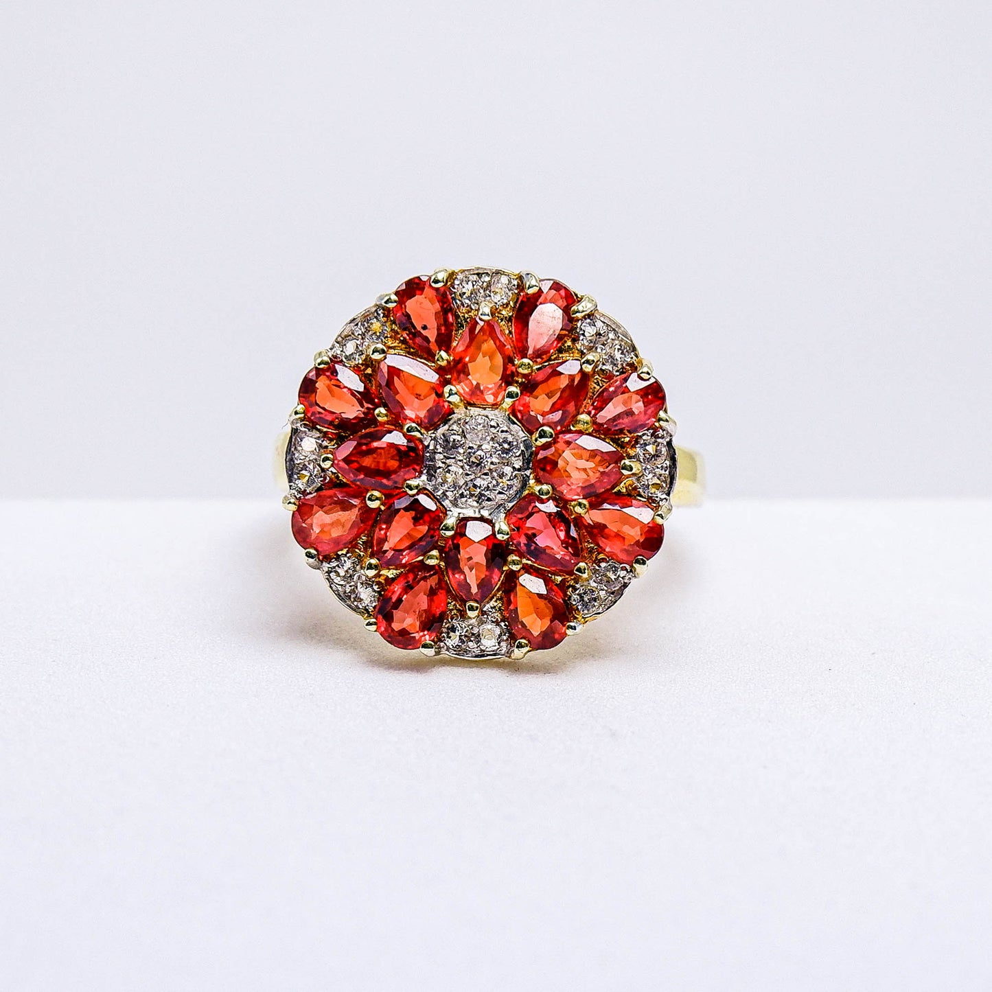 แหวนเงินแท้ 925 ฝังพลอย สปิเนล (Spinel) + เซอร์คอน (Zircon)