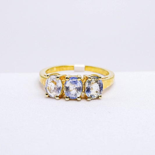 แหวนเงินแท้ 925 ฝังพลอย ไพลินศรีลังกา (Ceylon Sapphire)
