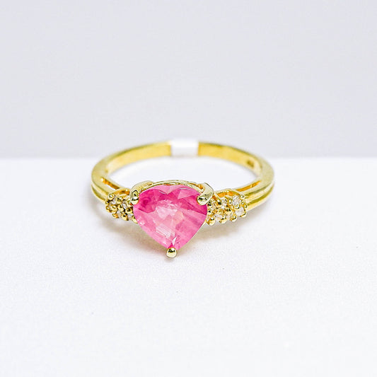 แหวนเงินแท้ 925 ฝังพลอย ทับทิม (Ruby) + เซอร์คอน (Zircon)