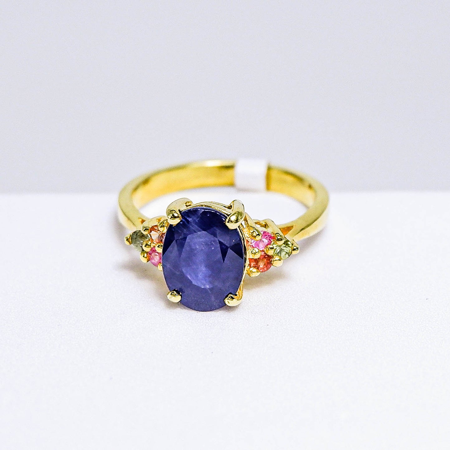 แหวนเงินแท้ 925 ฝังพลอย ไพลิน (Blue Sapphire) + แซฟไฟร์ (Sapphire)