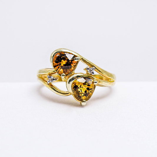 แหวนเงินแท้ 925 ฝังพลอย มาลีการ์เน็ต (Mali Garnet) + เซอร์คอน (Zircon)