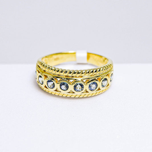 แหวนเงินแท้ 925 ฝังพลอย ไพลิน (Blue Sapphire)