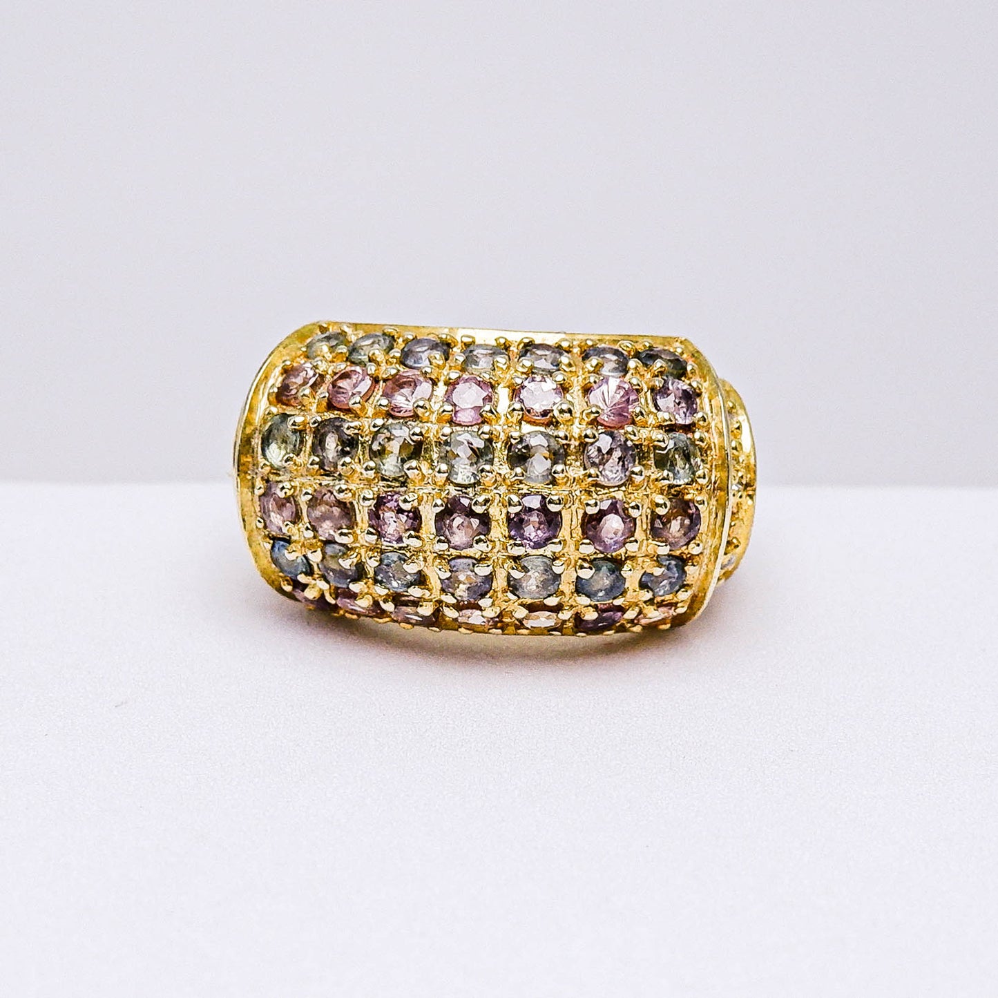 แหวนเงินแท้ 925 ฝังพลอย โรโดไลท์ (Rhodolite)