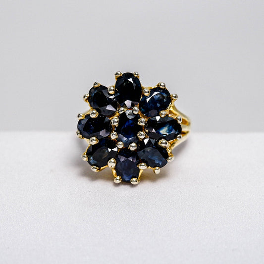 แหวนเงินแท้ 925 ฝังพลอย ไพลิน (Blue Sapphire)