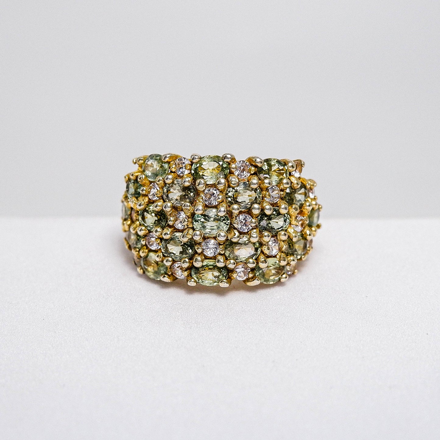 แหวนเงินแท้ 925 ฝังพลอย แซฟไฟร์ (Sapphire) + เซอร์คอน (Zircon)