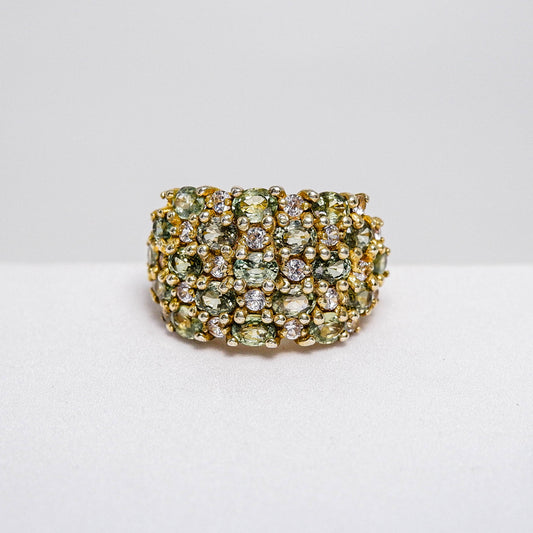 แหวนเงินแท้ 925 ฝังพลอย แซฟไฟร์ (Sapphire) + เซอร์คอน (Zircon)