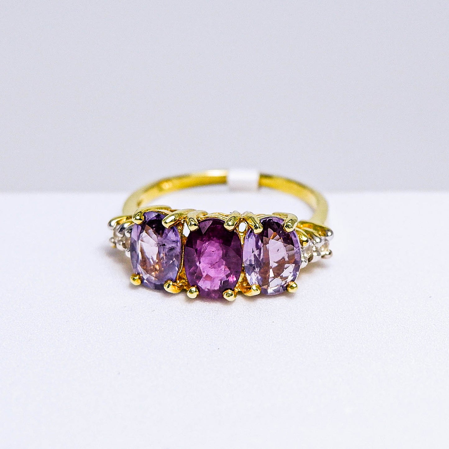 แหวนเงินแท้ 925 ฝังพลอย แซฟไฟร์ไทย (Thai Sapphire) + เซอร์คอน (Zircon)