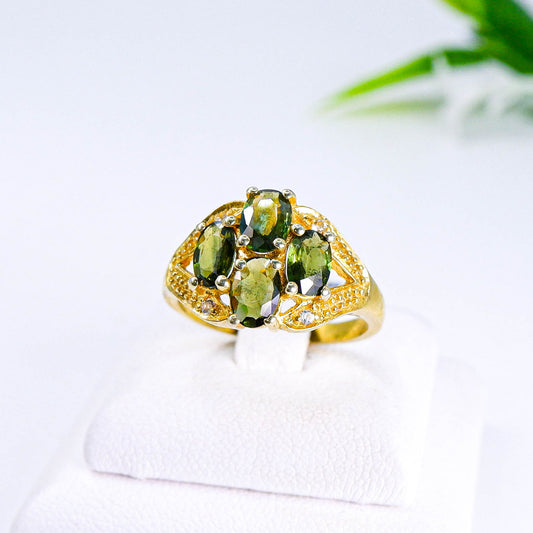 แหวนเงินแท้ 925 ฝังพลอย แทนซาไนท์ (Tanzanite) + โทพาส (Topaz) (สำเนา)