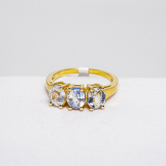 แหวนเงินแท้ 925 ฝังพลอย ไพลินศรีลังกา (Ceylon Sapphire)