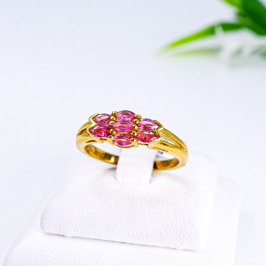 แหวนเงินแท้ 925 ฝังพลอย ทับทิมไทย (Siam Ruby)