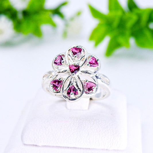 แหวนเงินแท้ 925 ฝังพลอย ทัวมาลีน (Tourmaline)