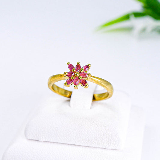 แหวนเงินแท้ 925 ฝังพลอย ทับทิมไทย (Siam Ruby)