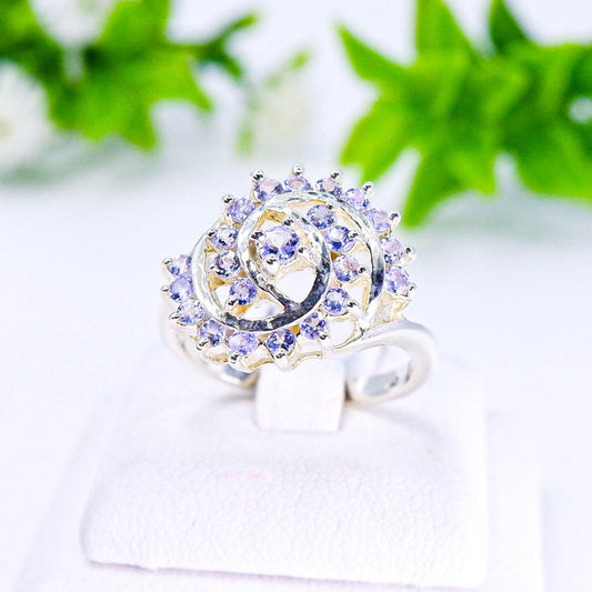 แหวนเงินแท้ 925 ฝังพลอย แทนซาไนท์ (Tanzanite)