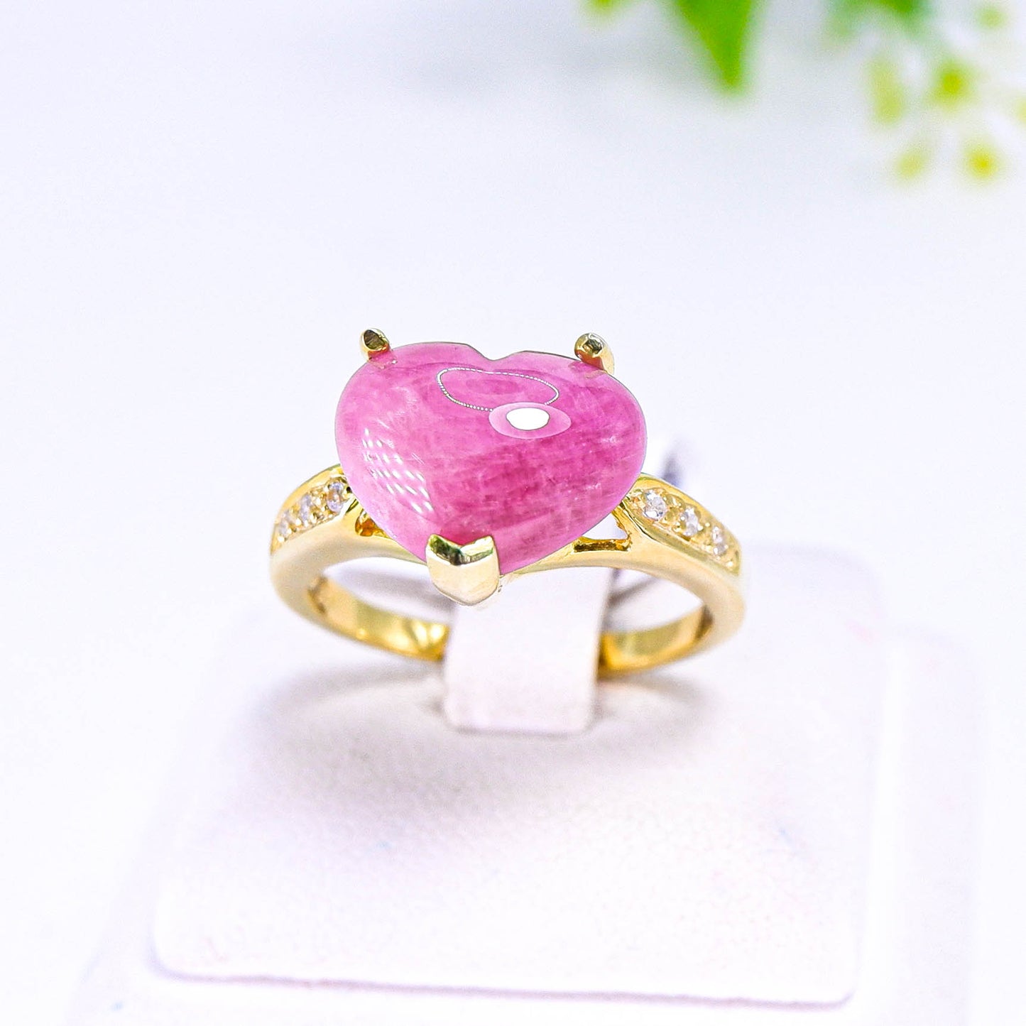 แหวนเงินแท้ 925 ฝังพลอย ทับทิม (Ruby) + เซอร์คอน (Zircon)