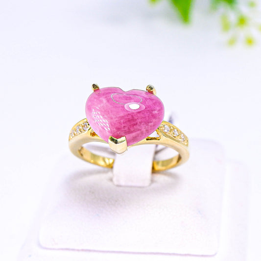 แหวนเงินแท้ 925 ฝังพลอย ทับทิม (Ruby) + เซอร์คอน (Zircon)