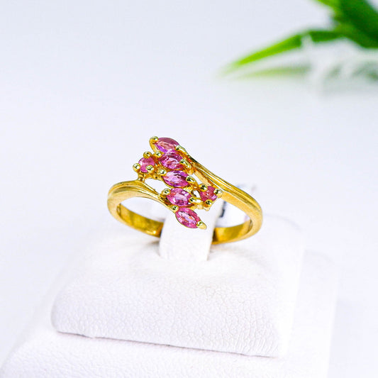 แหวนเงินแท้ 925 ฝังพลอย ทับทิมไทย (Siam Ruby)