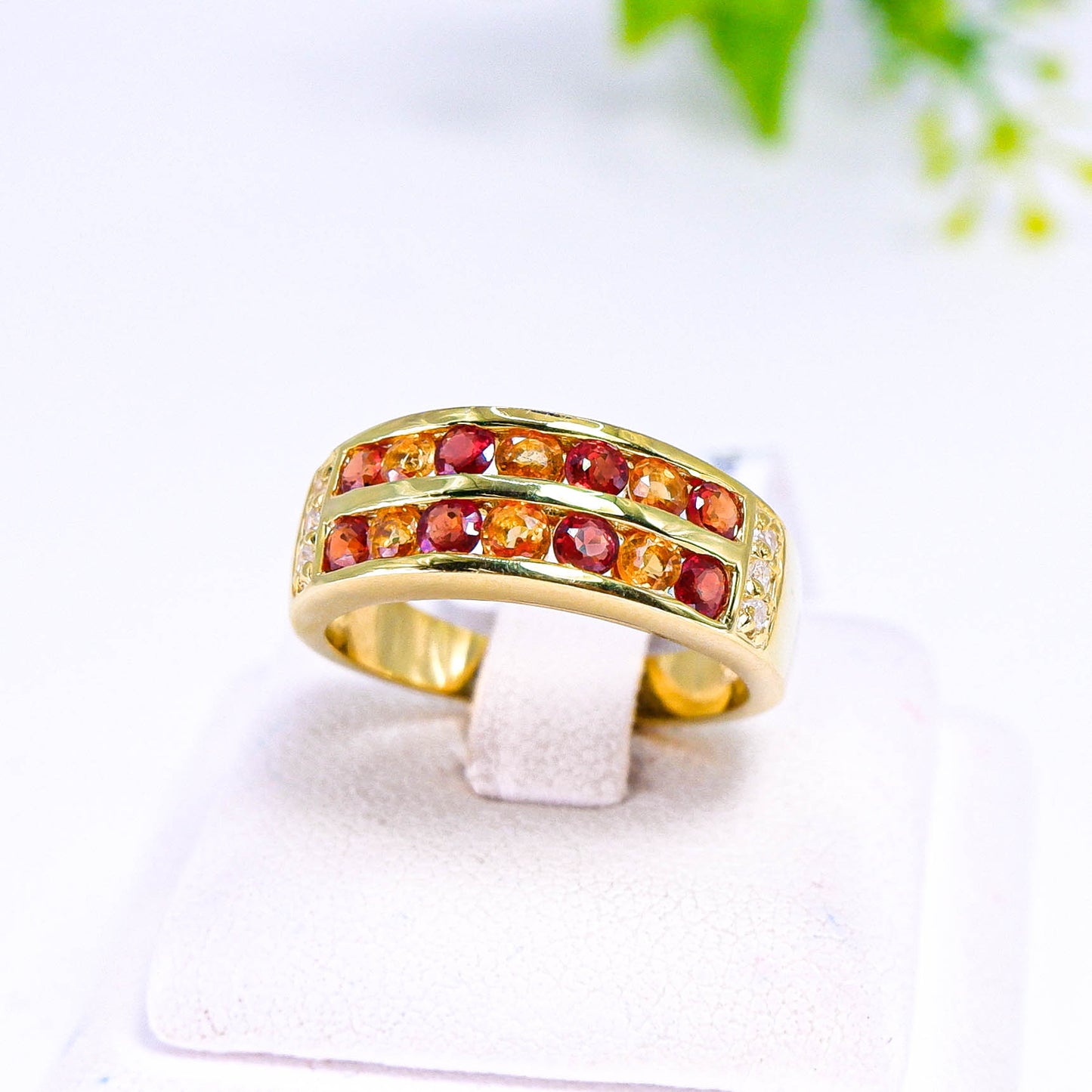 แหวนเงินแท้ 925 ฝังพลอย  แซฟไฟร์ (Sapphire) + เซอร์คอน (Zircon)
