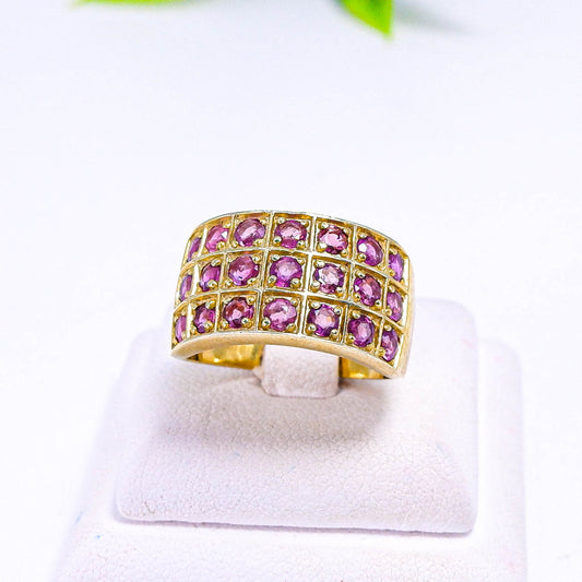 แหวนเงินแท้ 925 ฝังพลอย ทับทิมไทย (Siam Ruby)