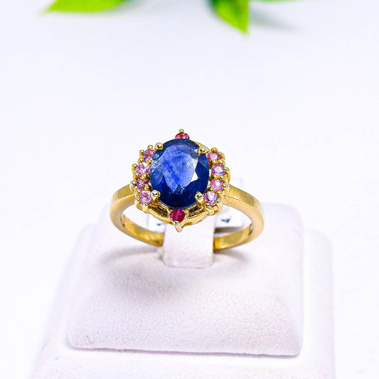 แหวนเงินแท้ 925 ฝังพลอย  แซฟไฟร์ (Sapphire)