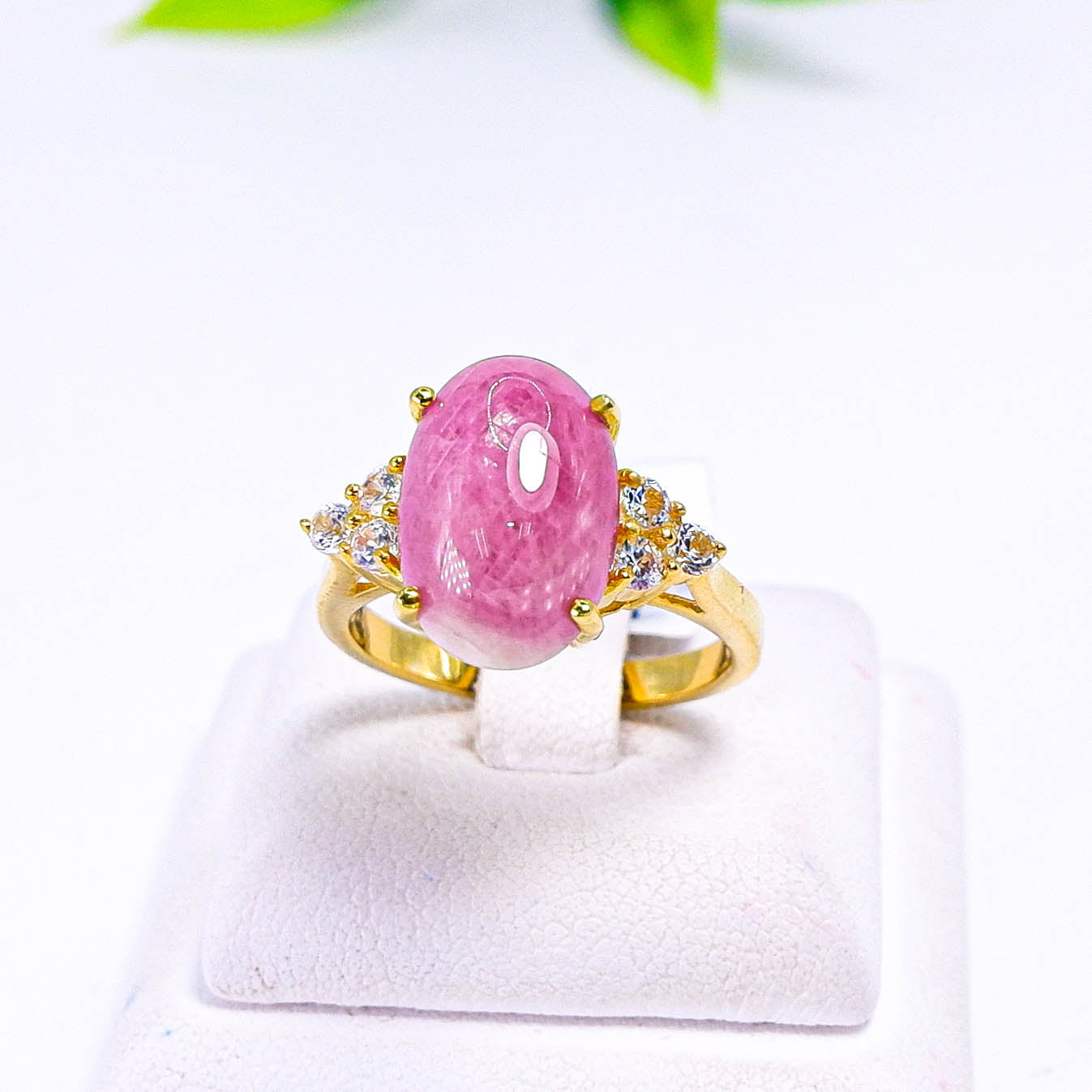 แหวนเงินแท้ 925 ฝังพลอย ทับทิม (Ruby) + เซอร์คอน (Zircon)