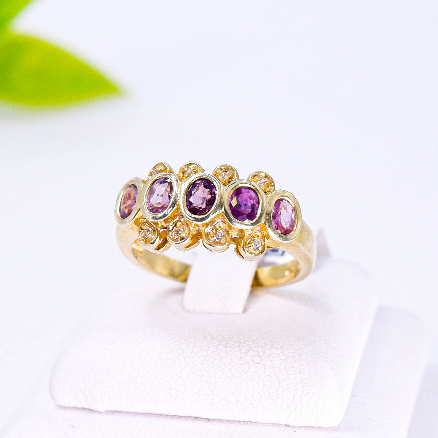 แหวนเงินแท้ 925 ฝังพลอย แซฟไฟร์ไทย (Thai Sapphire) + เซอร์คอน (Zircon)