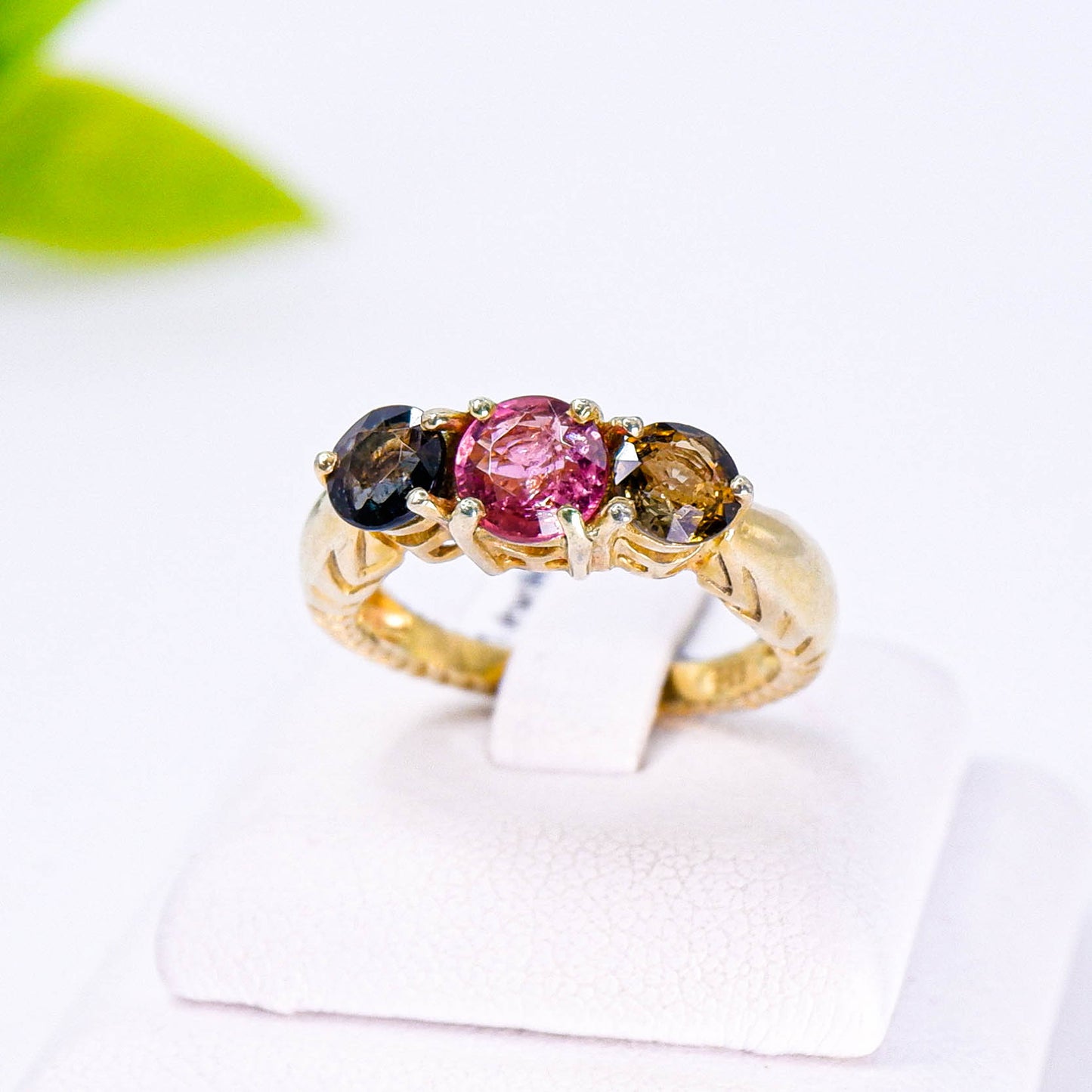 แหวนเงินแท้ 925 ฝังพลอย ทัวมาลีน (Tourmaline)
