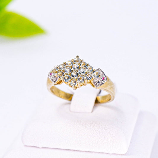 แหวนเงินแท้ 925 ฝังพลอย บลูโทพาส (Blue Topaz) + แซฟไฟร์ (Sapphire)