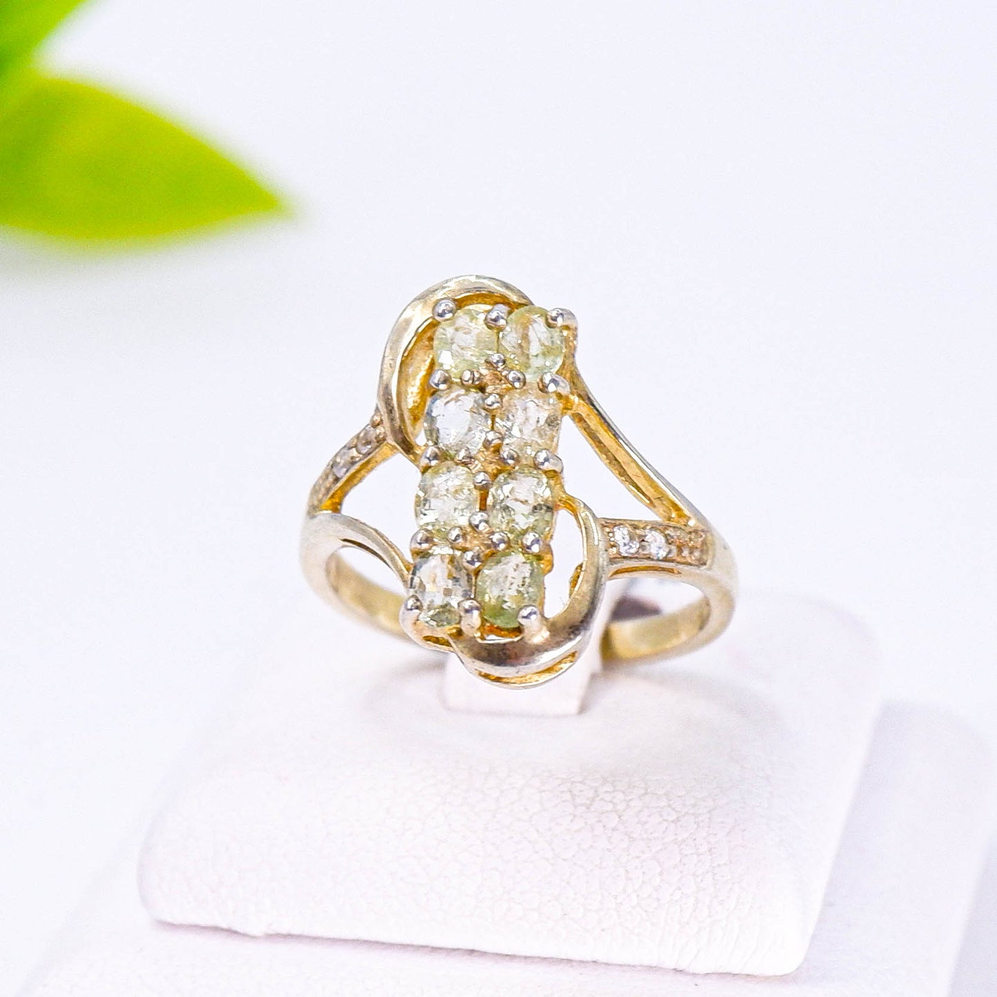 แหวนเงินแท้ 925 ฝังพลอย แฟนซีทัวมาลีน (Fancy Tourmaline) + แทนซาไนท์ (Tanzanite)