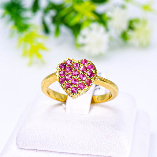 แหวนเงินแท้ 925 ฝังพลอย ทับทิมไทย (Siam Ruby)