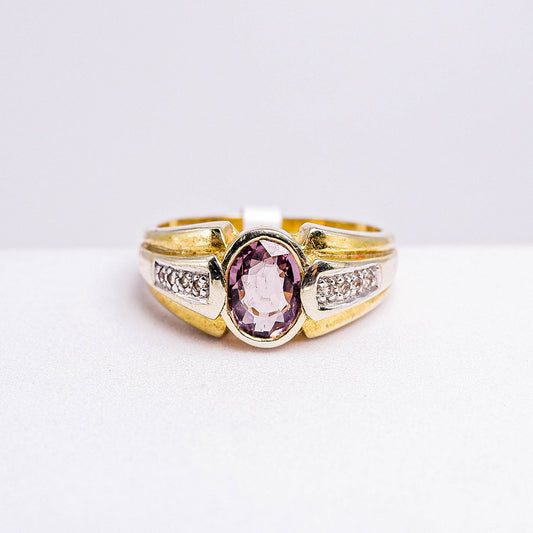 แหวนเงินแท้ 925 ฝังพลอย สปิเนล (Spinel) + เซอร์คอน (Zircon)