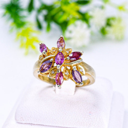 แหวนเงินแท้ 925 ฝังพลอย แซฟไฟร์ไทย (Thai Sapphire) + เซอร์คอน (Zircon)