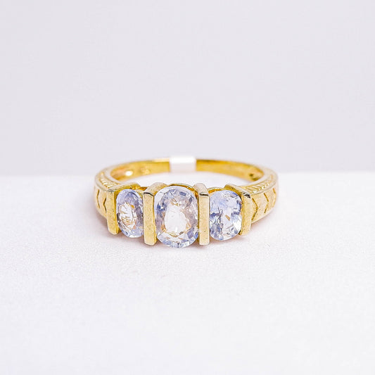 แหวนเงินแท้ 925 ฝังพลอย แซฟไฟร์ศรีลังกา (Ceylon Sapphire)