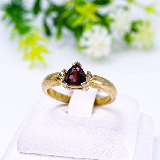 แหวนเงินแท้ 925 ฝังพลอย ทัวมาลีน (Tourmaline) + โทพาส (Topaz)