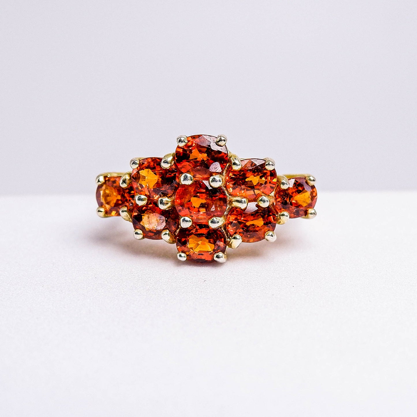 แหวนเงินแท้ 925 ฝังพลอย สเปสซาไทท์(Spessartite Garnet)