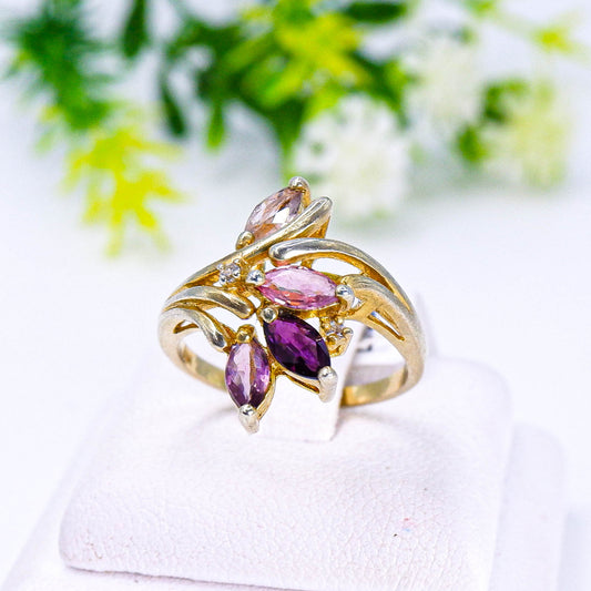 แหวนเงินแท้ 925 ฝังพลอย แซฟไฟร์ไทย (Thai Sapphire) + เซอร์คอน (Zircon)