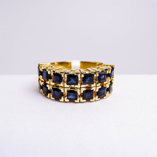 แหวนเงินแท้ 925 ฝังพลอย ไพลิน (Blue Sapphire)