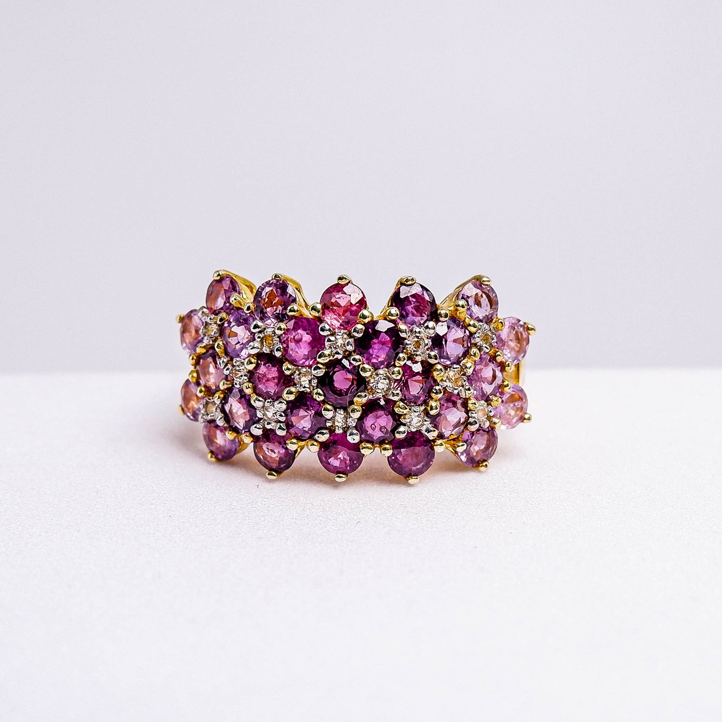แหวนเงินแท้ 925 ฝังพลอย แซฟไฟร์ (Sapphire) + เซอร์คอน (Zircon)