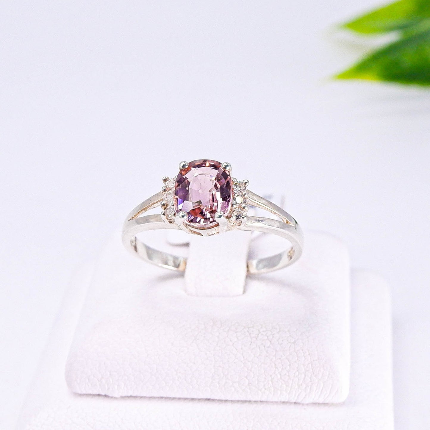 แหวนเงินแท้ 925 ฝังพลอย ทัวมาลีน (Tourmaline) + เซอร์คอน (Zircon)