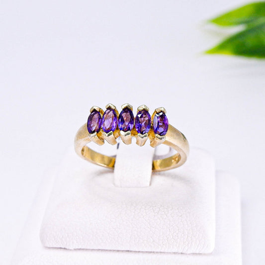 แหวนเงินแท้ 925 ฝังพลอย อเมทิส (Amethyst)