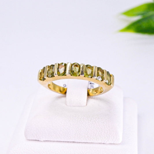 แหวนเงินแท้ 925 ฝังพลอย เขียวส่อง (green Sapphire)
