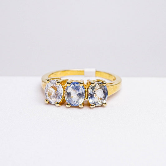 แหวนเงินแท้ 925 ฝังพลอย ไพลินศรีลังกา (Ceylon Sapphire)