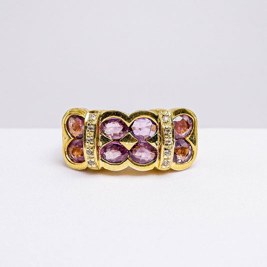 แหวนเงินแท้ 925 ฝังพลอย แซฟไฟร์ไทย (Thai Sapphire) + เซอร์คอน (Zircon)