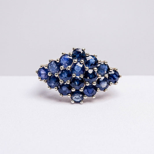 แหวนเงินแท้ 925 ฝังพลอย ไพลิน (Blue Sapphire)